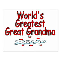 World's Greatest Great Grandma Postcards