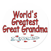 World's Greatest Great Grandma Stickers