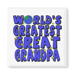 World's Greatest Great Grandpa Refrigerator Magnets