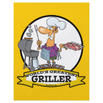 WORLDS GREATEST GRILLER MEN CARTOON CUSTOM FLYER