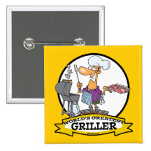 WORLDS GREATEST GRILLER MEN CARTOON PINS