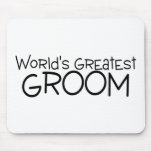Worlds Greatest Groom Black Mouse Pad