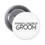 Worlds Greatest Groom Black Pins