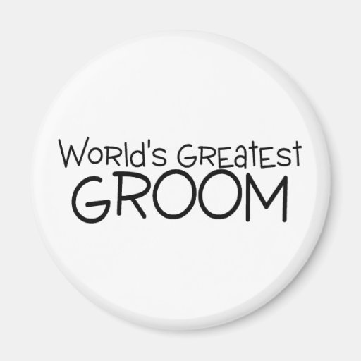 Worlds Greatest Groom Black Refrigerator Magnet