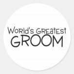 Worlds Greatest Groom Black Stickers