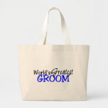 Worlds Greatest Groom Blue Black Bag