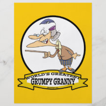 WORLDS GREATEST GRUMPY GRANNY CARTOON PERSONALIZED FLYER
