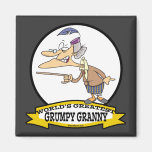 WORLDS GREATEST GRUMPY GRANNY CARTOON MAGNET