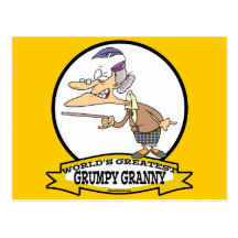 WORLDS GREATEST GRUMPY GRANNY CARTOON POST CARDS