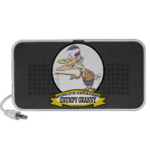 WORLDS GREATEST GRUMPY GRANNY CARTOON LAPTOP SPEAKER