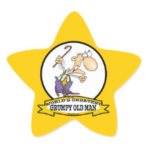 WORLDS GREATEST GRUMPY OLD MAN CARTOON STAR STICKERS