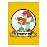 WORLDS GREATEST HAIRSTYLIST WOMEN CARTOON cards