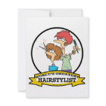 WORLDS GREATEST HAIRSTYLIST WOMEN CARTOON invitations