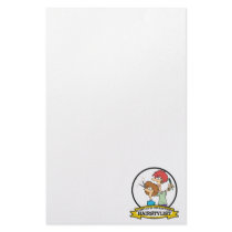 WORLDS GREATEST HAIRSTYLIST WOMEN CARTOON STATIONERY PAPER