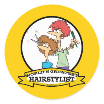 WORLDS GREATEST HAIRSTYLIST WOMEN CARTOON STICKER