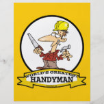 WORLDS GREATEST HANDYMAN MEN CARTOON FULL COLOR FLYER
