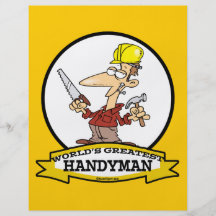 WORLDS GREATEST HANDYMAN MEN CARTOON FULL COLOR FLYER