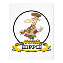 WORLDS GREATEST HIPPIE MEN CARTOON CUSTOM INVITATION