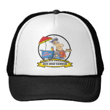 WORLDS GREATEST HOT DOG VENDOR MEN CARTOON HAT