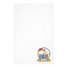 WORLDS GREATEST HOT DOG VENDOR MEN CARTOON CUSTOMIZED STATIONERY