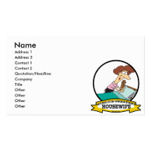WORLDS GREATEST HOUSEWIFE WOMEN CARTOON BUSINESS CARDS