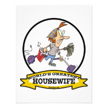 WORLDS GREATEST HOUSEWIFE WOMEN CARTOON PERSONALIZED INVITATION