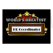 World's Greatest HR Coordinator Greeting Cards