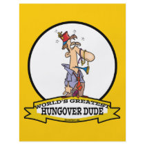 WORLDS GREATEST HUNGOVER DUDE CARTOON FULL COLOUR FLYER