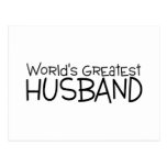 Worlds Greatest Husband Post Card