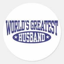 World's Greatest Husband Round Sticker