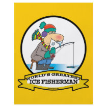 WORLDS GREATEST ICE FISHERMAN MEN CARTOON FULL COLOR FLYER