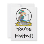 WORLDS GREATEST ICE FISHERMAN MEN CARTOON invitations