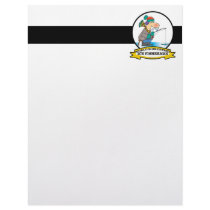 WORLDS GREATEST ICE FISHERMAN MEN CARTOON CUSTOM LETTERHEAD