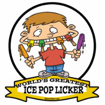 WORLDS GREATEST ICE POP LICKER CARTOON PHOTO CUTOUTS