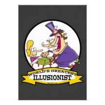 WORLDS GREATEST ILLUSIONIST CARTOON INVITATIONS