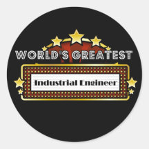 World's Greatest Industrial Engineer Round Sticker