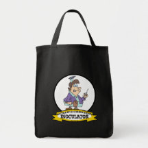 WORLDS GREATEST INOCULATOR CARTOON TOTE BAG