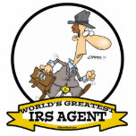 WORLDS GREATEST IRS AGENT CARTOON photo sculptures
