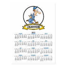 WORLDS GREATEST JANITOR CARTOON BUSINESS CARD