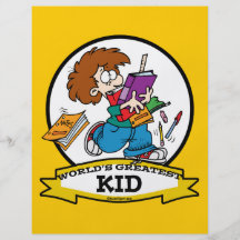 WORLDS GREATEST KID CARTOON CUSTOM FLYER