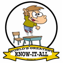 WORLDS GREATEST KNOW-IT-ALL BOY CARTOON PHOTO CUTOUT