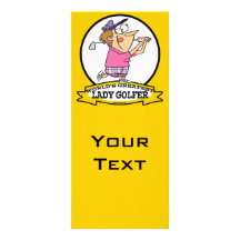 WORLDS GREATEST LADY GOLFER CARTOON CUSTOM RACK CARD