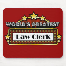 World's Greatest Law Clerk Mouse Pad