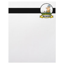 WORLDS GREATEST LAWN MOWER MEN CARTOON CUSTOMIZED LETTERHEAD