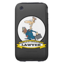 WORLDS GREATEST LAWYER II MEN CARTOON IPHONE 3 TOUGH COVER