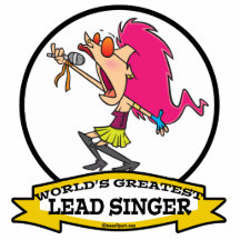 WORLDS GREATEST LEAD SINGER FEMALE CARTOON CUT OUT