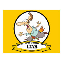 WORLDS GREATEST LIAR CARTOON POSTCARDS