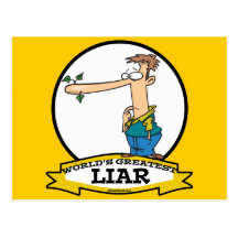 WORLDS GREATEST LIAR MALE CARTOON POST CARDS