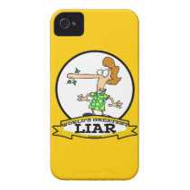 WORLDS GREATEST LIAR WOMEN CARTOON CASE-MATE IPHONE 4 CASE