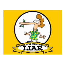 WORLDS GREATEST LIAR WOMEN CARTOON POSTCARD